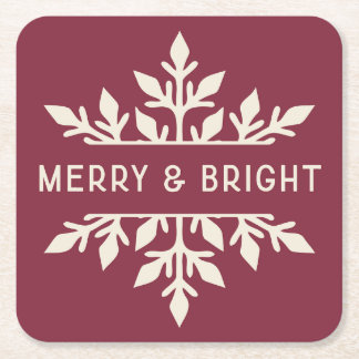 Merry & Bright | Snowflake Party Paper Untersetzer