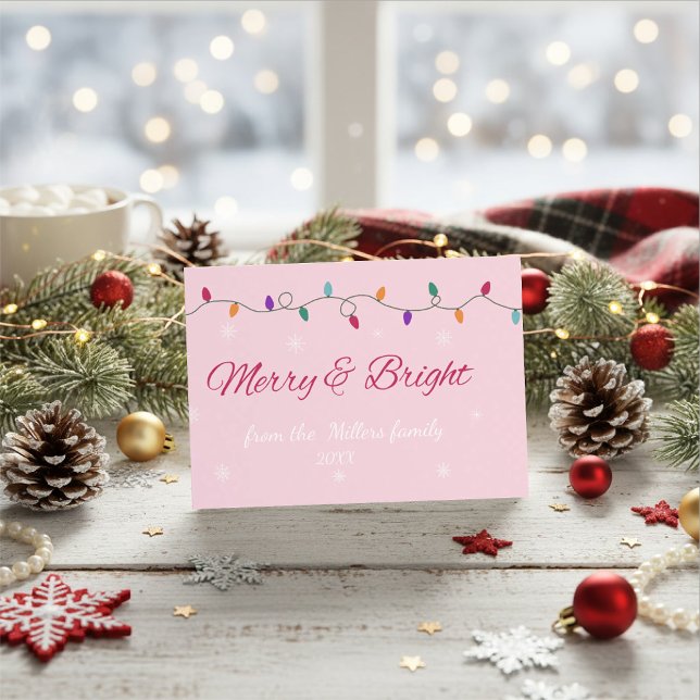 Merry & Bright | Stylisch  Feiertagskarte (Von Creator hochgeladen)
