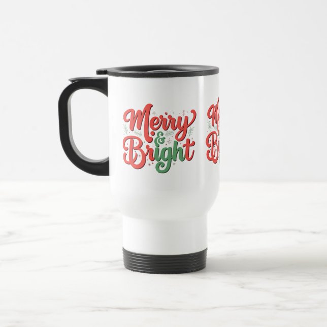 Merry & Bright Travel Mug Festivals Chef unterwegs Reisebecher (Links)