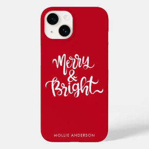 Merry-Bright-Typografie-Script rot Case-Mate iPhone 14 Hülle