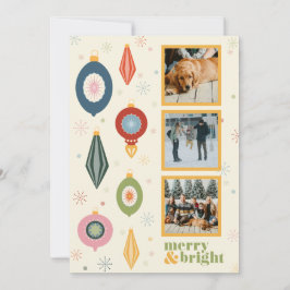 Merry & Bright Vintage Holiday Card  Feiertagskarte