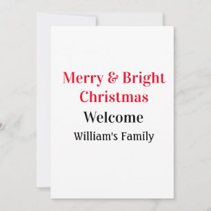 Merry Bright Weihnachten fügen Familiennamen Freud