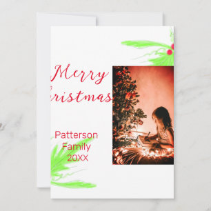 Merry Bright Weihnachten fügen Familiennamen Freud Einladung
