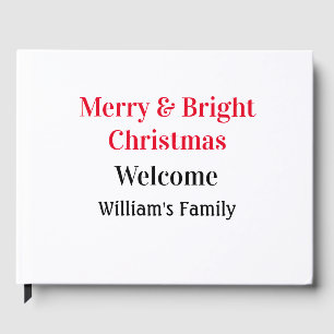 Merry Bright Weihnachten fügen Familiennamen Freud Gästebuch