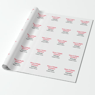Merry Bright Weihnachten fügen Familiennamen Freud Geschenkpapier