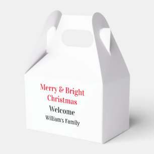 Merry Bright Weihnachten fügen Familiennamen Freud Geschenkschachtel