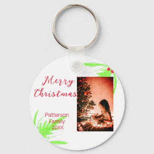 Merry Bright Weihnachten fügen Familiennamen Freud Schlüsselanhänger