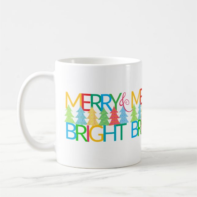 Merry & Bright Weihnachten Tasse (Links)