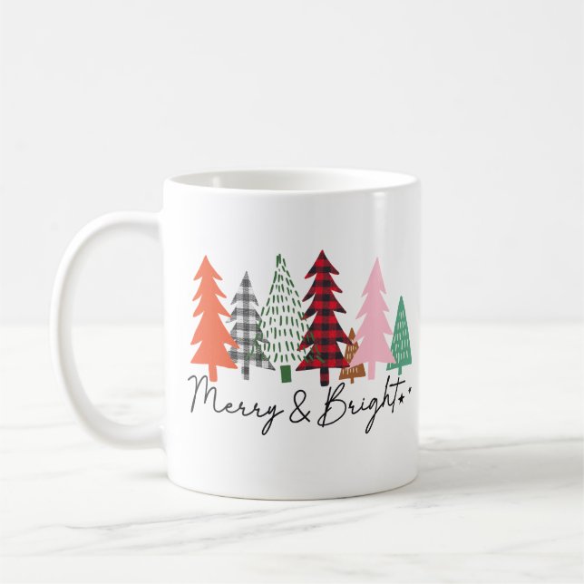 Merry & Bright Weihnachtsbaumen Kaffeetasse (Links)