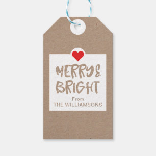 Merry & Bright Weihnachtskalender Countdown Geschenkanhänger