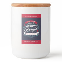 Merry & Bright Weihnachtstypografie Custom Banner