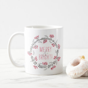 Merry & Bright Wreath Tasse