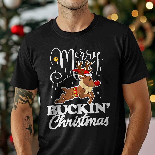 Merry Buckins Weihnachten Rudolph Reindeer Funny T-Shirt (Von Creator hochgeladen)