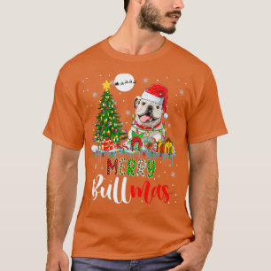 Merry Bullmas Red Kariert Weihnachten Weihnachtsma T-Shirt