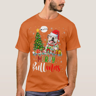 Merry Bullmas Red Kariert Weihnachten Weihnachtsma T-Shirt