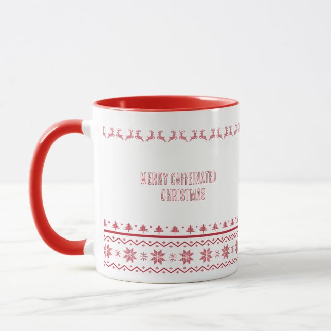 Merry Caffeinated Christmas Tasse (Links)
