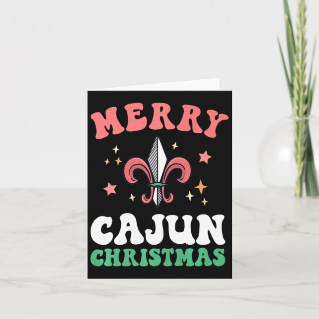 Merry Cajun Christmas Southern Louisiana Xmas New  Karte (Vorderseite)