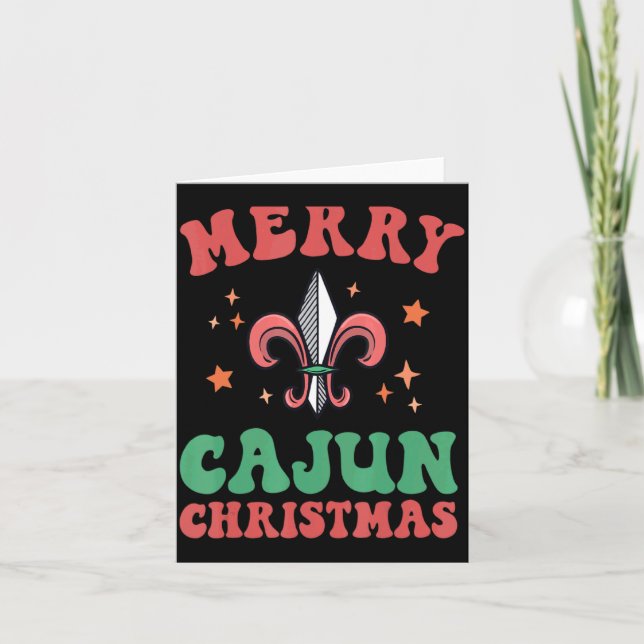 Merry Cajun Christmas Southern Louisiana Xmas New  Karte (Vorderseite)