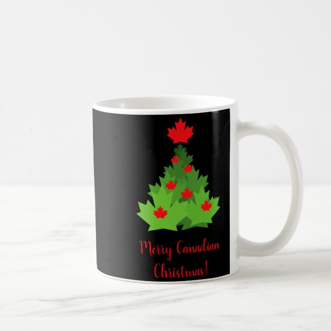 Merry Canadian Maple Leaf Flag Christmas  Kaffeetasse (Rechts)