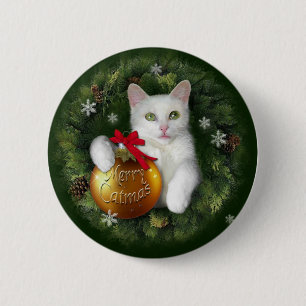 Merry Catmas Button