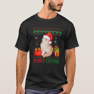 Merry Catmas Cat Ugly Christmas Ägäis Mama Vater T-Shirt