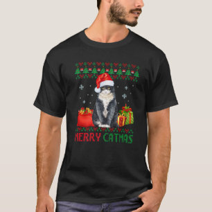 Merry Catmas Cat Ugly Christmas British Shorthair T-Shirt