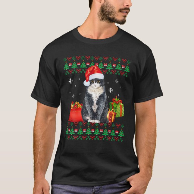 Merry Catmas Cat Ugly Christmas British Shorthair T-Shirt (Vorderseite)