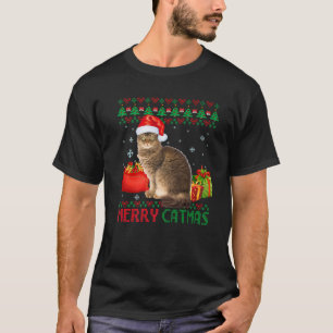 Merry Catmas Cat Ugly Christmas Laperm Cat Mama Va T-Shirt