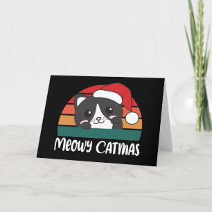 Merry Catmas Funny Cat Christmas Pub Feiertagskarte
