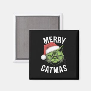 Merry Catmas Funny Cat Liebhaber Weihnachten Magnet