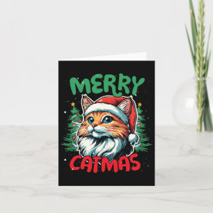Merry Catmas Funny Christmas Duck Lover Karte