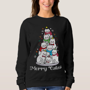Merry Catmas Funny Funny Niedlich Cats Lover Chris Sweatshirt