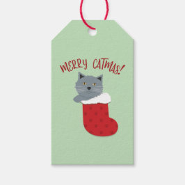 Merry Catmas Gift Tags Geschenkanhänger