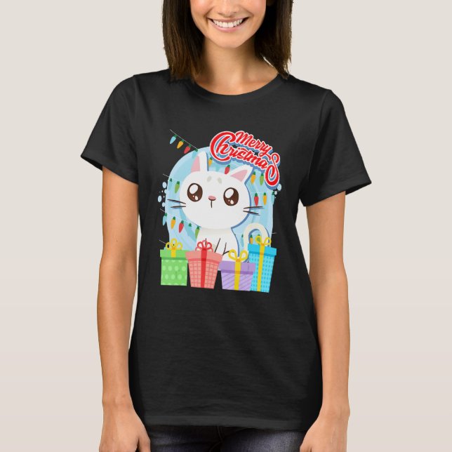 Merry Catmas Katzen Kinder 1 T-Shirt (Vorderseite)
