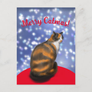 Merry Catmas, Marmelade Katze Postcard Postkarte