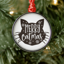 Merry Catmas Ornament Aus Metall
