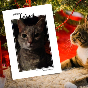 Merry Catmas Pet Foto Urlaubskarte Feiertagskarte