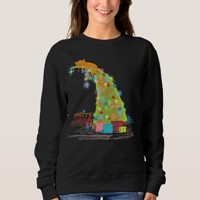 Merry Catmas Sweatshirt (Vorderseite)