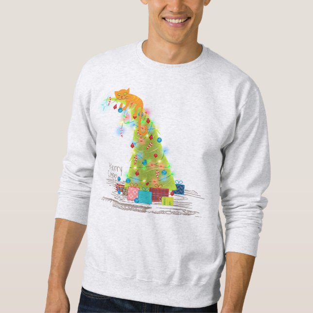 Merry Catmas Sweatshirt (Vorderseite)