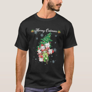 Merry Catmas Weihnachtsbaum Katzen nicht hässlich  T-Shirt