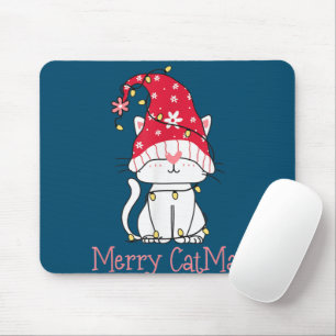 Merry Catmas Weihnachtsgeschenk Funny Niedlich Gno Mousepad