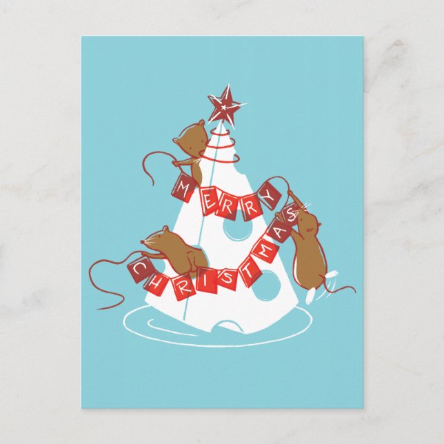 Merry Cheesemas Holiday Postcard (PERSONALISIEREN  Feiertagspostkarte (Vorderseite)