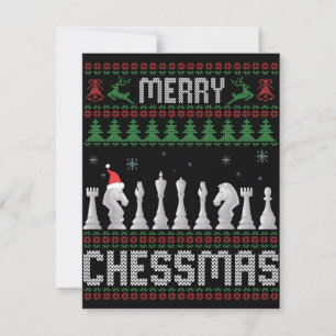 Merry Chessmas Funny Schach Weihnachten Ugly Sweat Mitteilungskarte