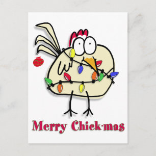Merry Chick.mas Spaß Feiertagspostkarte