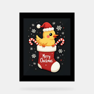 Merry Chickmas Chicken Acrylschild