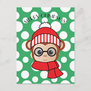 Merry Chimpmas Postkarte