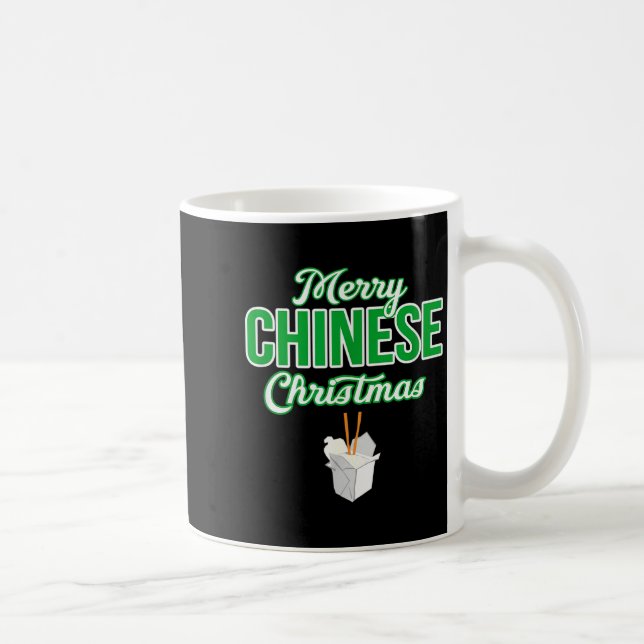 Merry Chinese Christmas Xmas Funny Restaurant Take Kaffeetasse (Rechts)