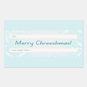 Merry Chreeshmas Snowflake Geschenk Rechteckiger Aufkleber
