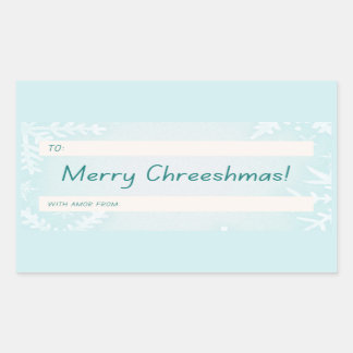 Merry Chreeshmas Snowflake Geschenk Rechteckiger Aufkleber