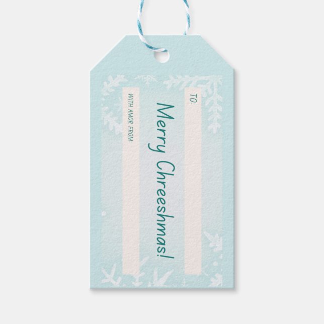 Merry Chreeshmas Snowflake Geschenkanhänger (Vorderseite)